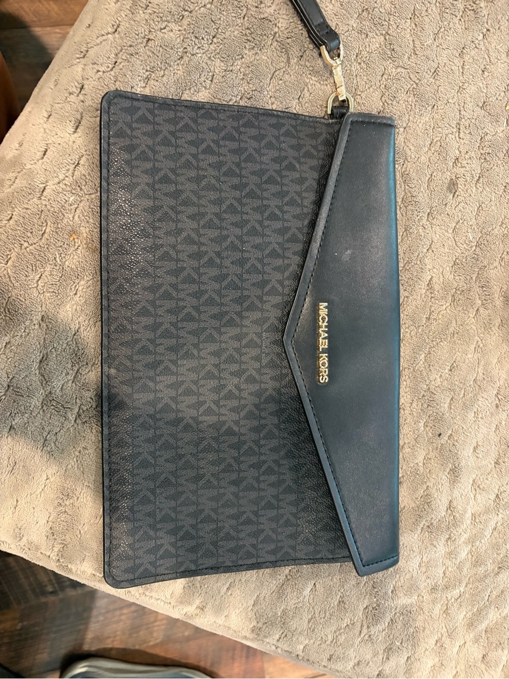 Michael Kors Black Logo Envelope Wristlet